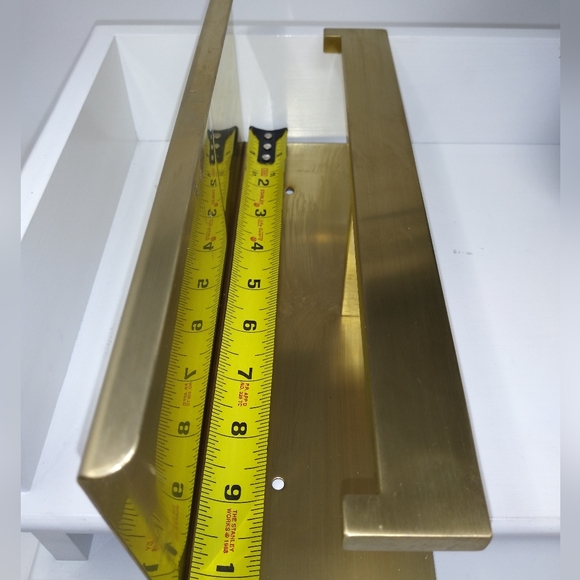 NWOT Gold Tone Wash Cloth Holder/ Shelf - Picture 3 of 7